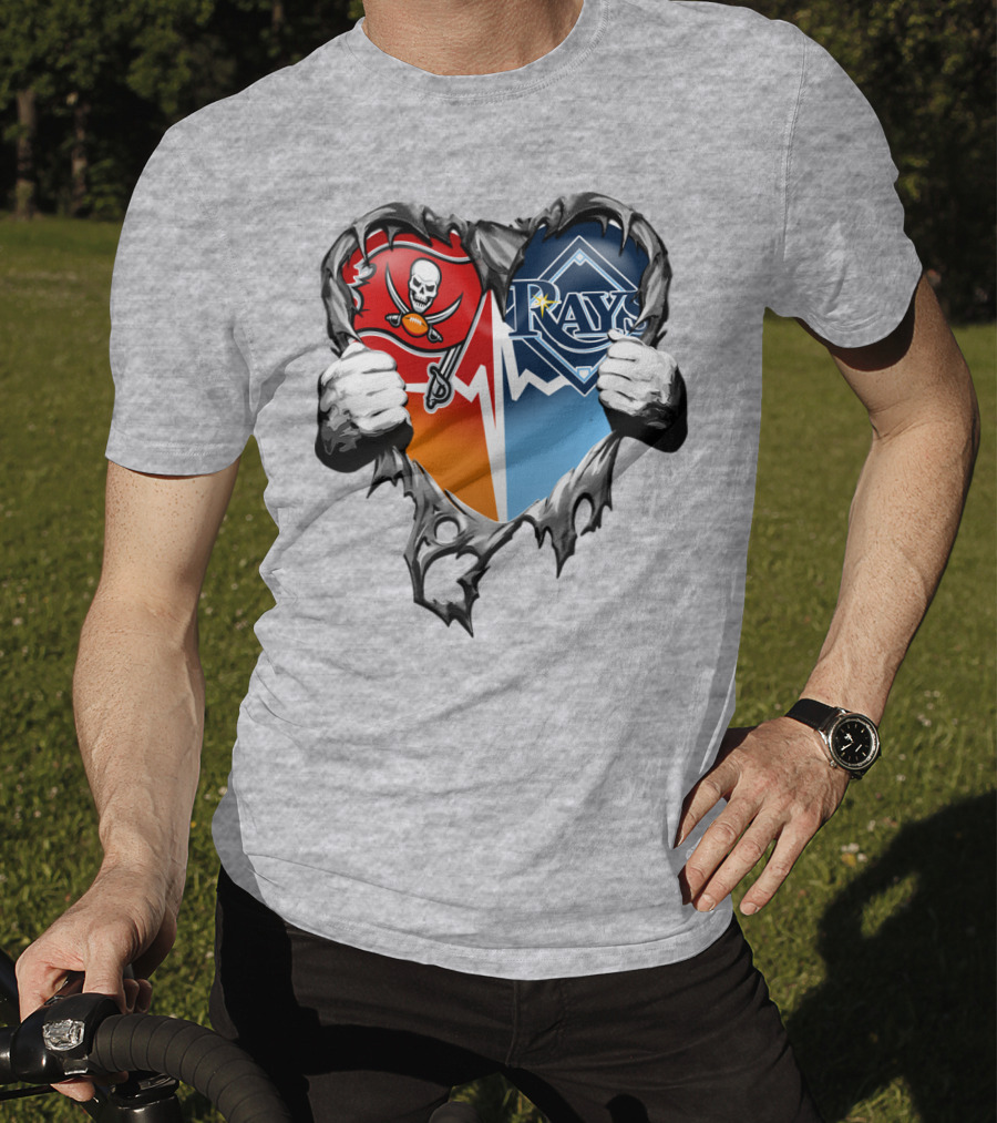 Tampa Bay Buccaneers Rays Heart T-Shirt