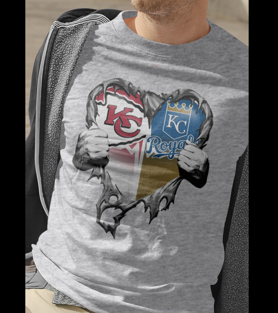 Kc Chiefs And Kc Royals Heart T-Shirt
