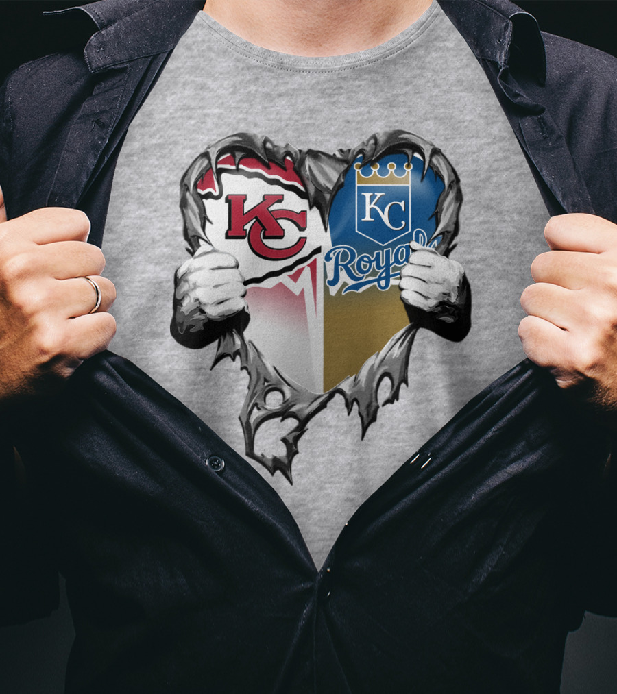 Kc Chiefs And Kc Royals Heart T-Shirt