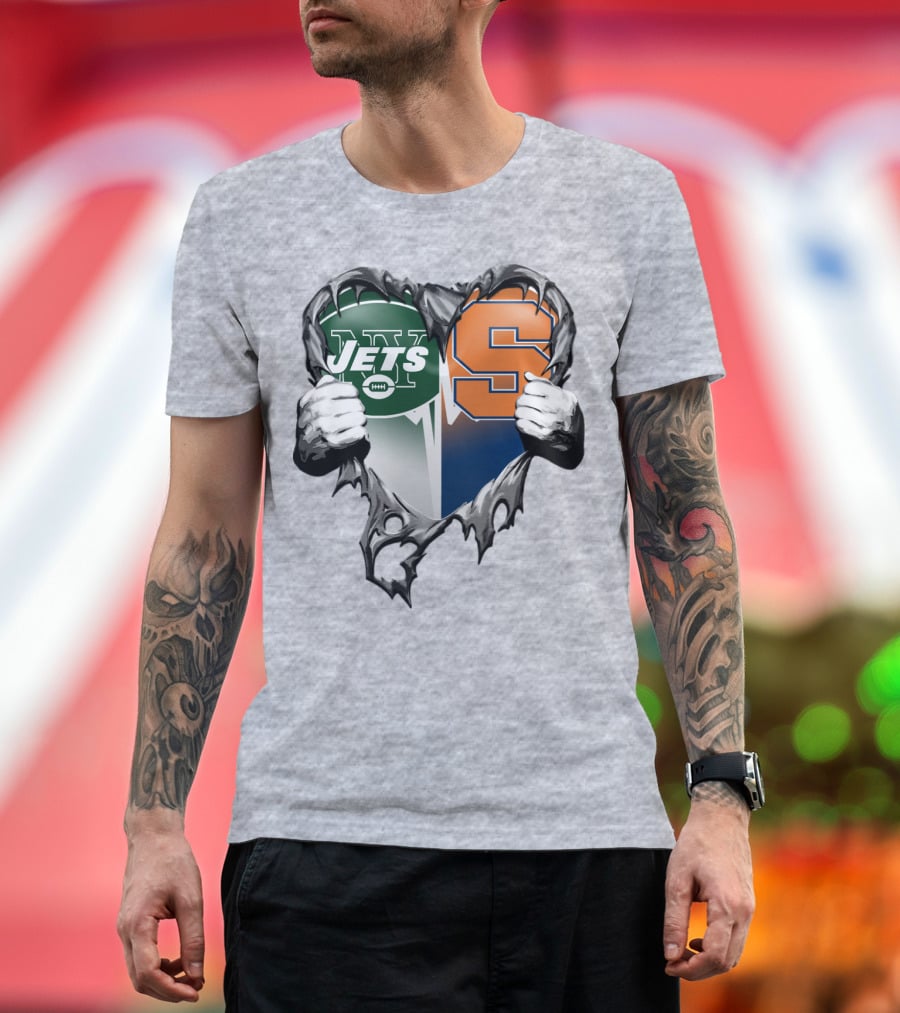 Jets Syracuse Split Heart T-Shirt