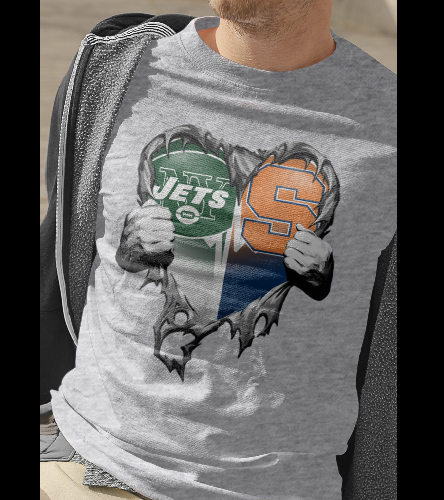 Jets Syracuse Split Heart T-Shirt
