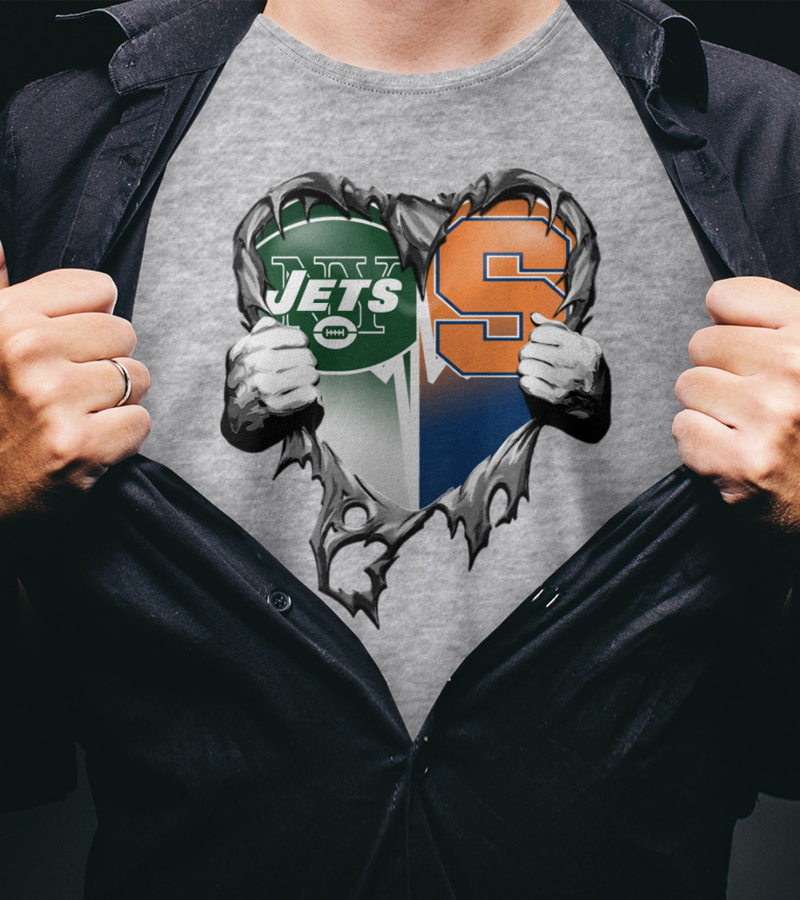 Jets Syracuse Split Heart T-Shirt