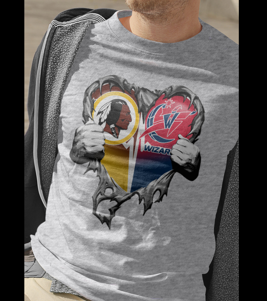 Washington Redskins Wizards Heart T-Shirt
