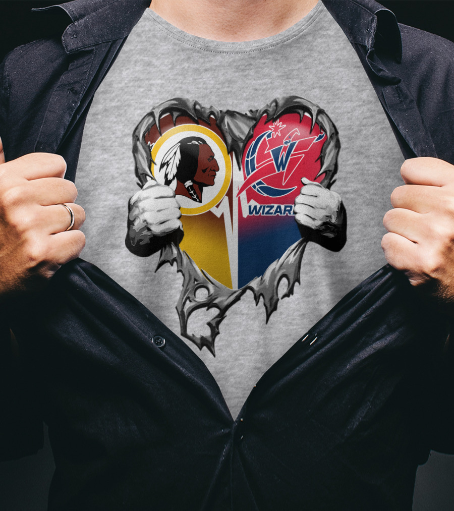 Washington Redskins Wizards Heart T-Shirt