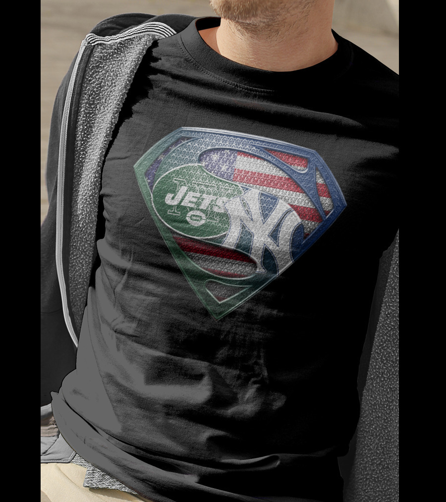 New York Jets Yankees Usa Shield T-Shirt