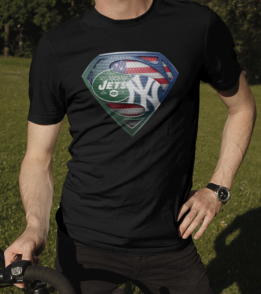 New York Jets Yankees Usa Shield T-Shirt