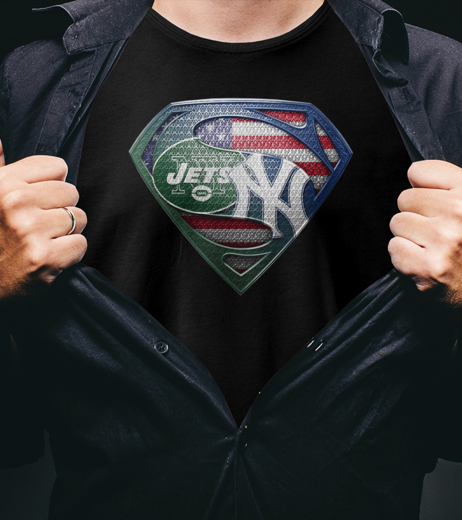 New York Jets Yankees Usa Shield T-Shirt