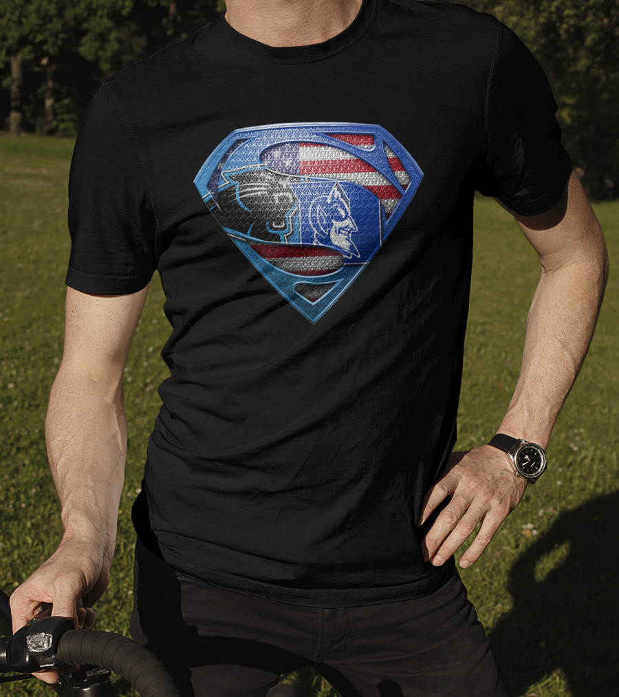 Panther Blue Devil American Flag Superman T-Shirt
