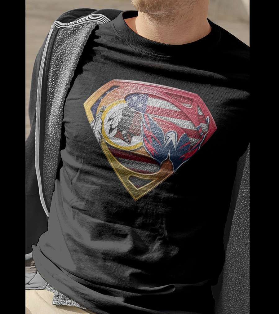 Washington Dc Sports Team Logos Superman Shield T-Shirt