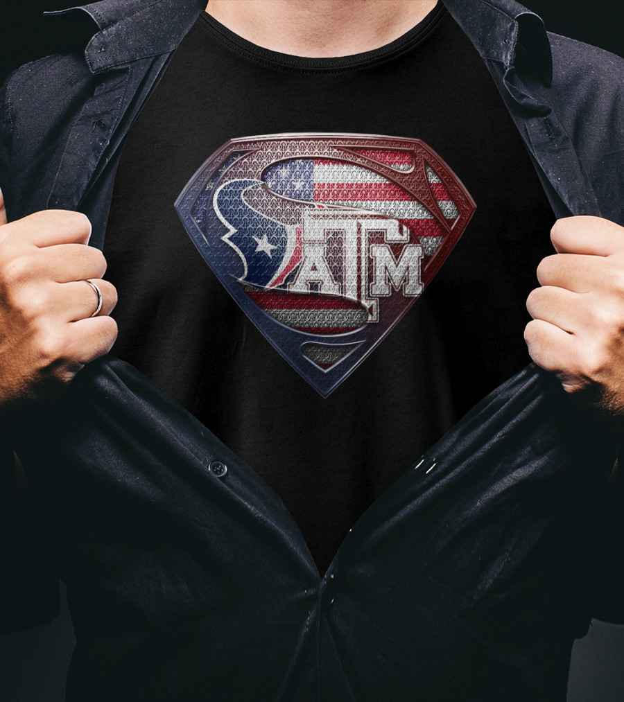 Houston Texans Texas A&M Usa Super Shield Sspus122 T-Shirt
