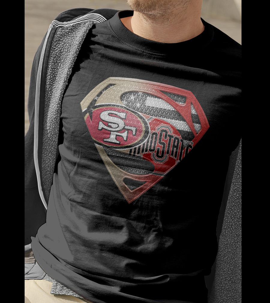 San Francisco 49ers Ohio State Superman Logo Mashup T-Shirt