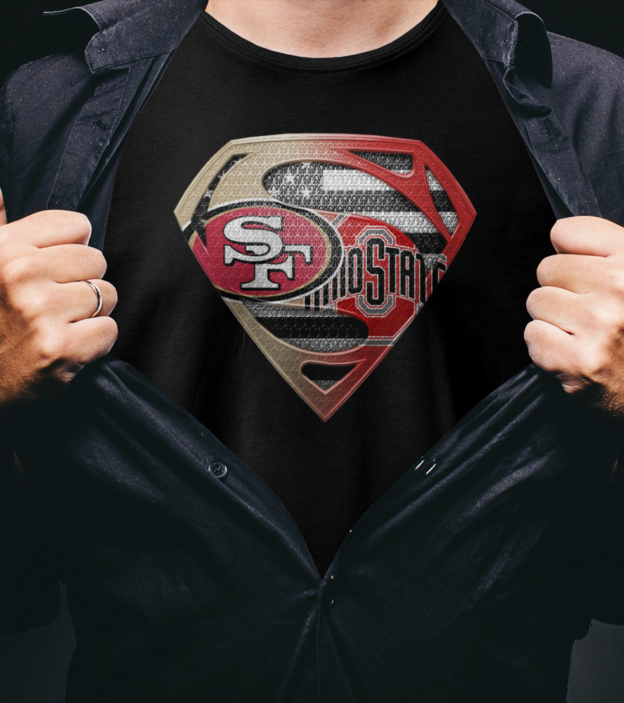 San Francisco 49ers Ohio State Superman Logo Mashup T-Shirt