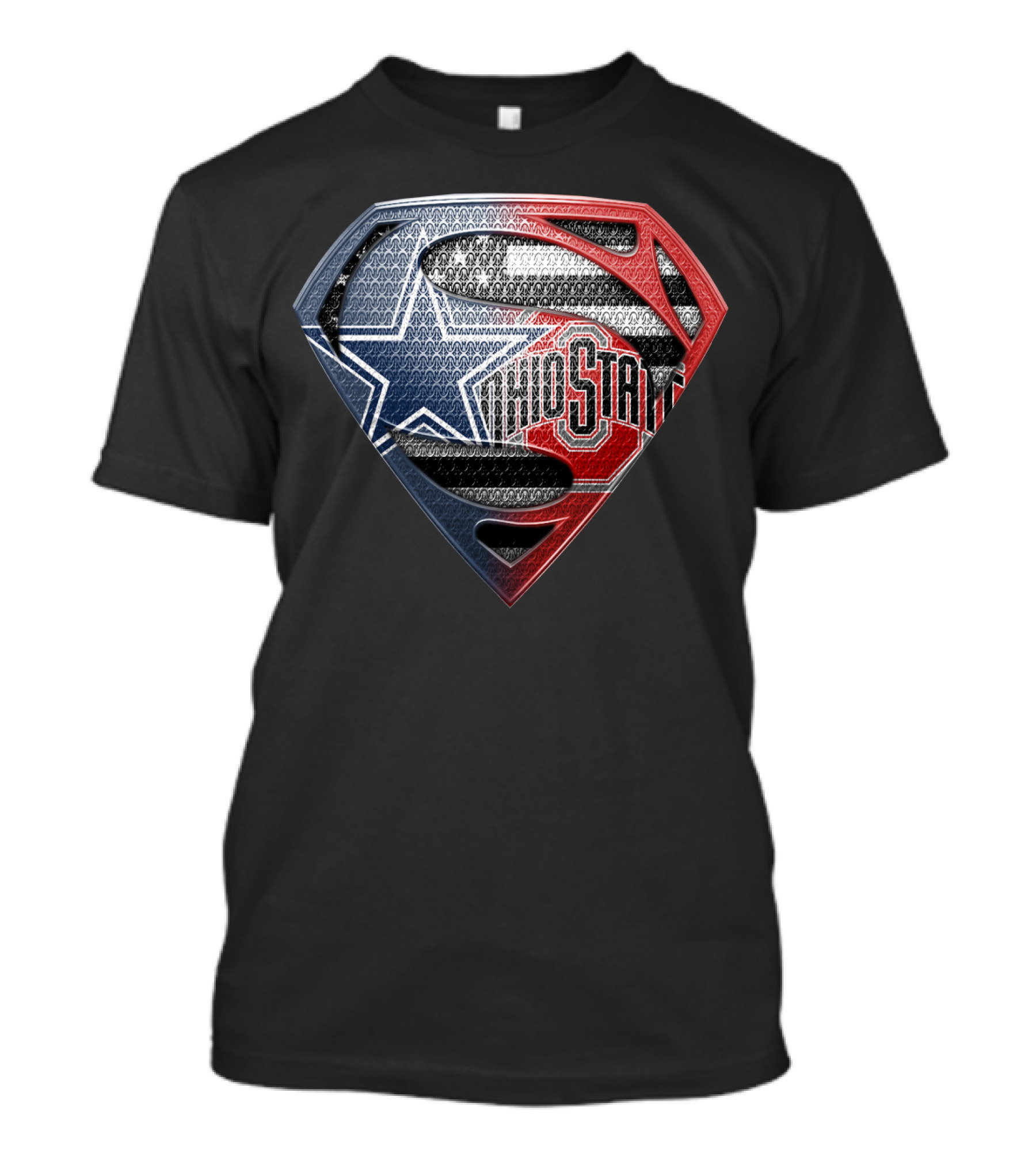 Cowboys Ohio State Superman Logo Fusion T-Shirt
