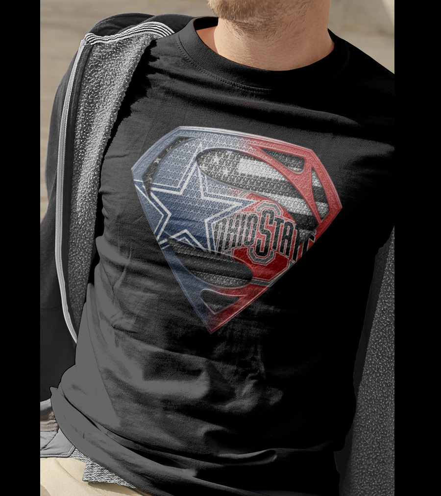 Cowboys Ohio State Superman Logo Fusion T-Shirt