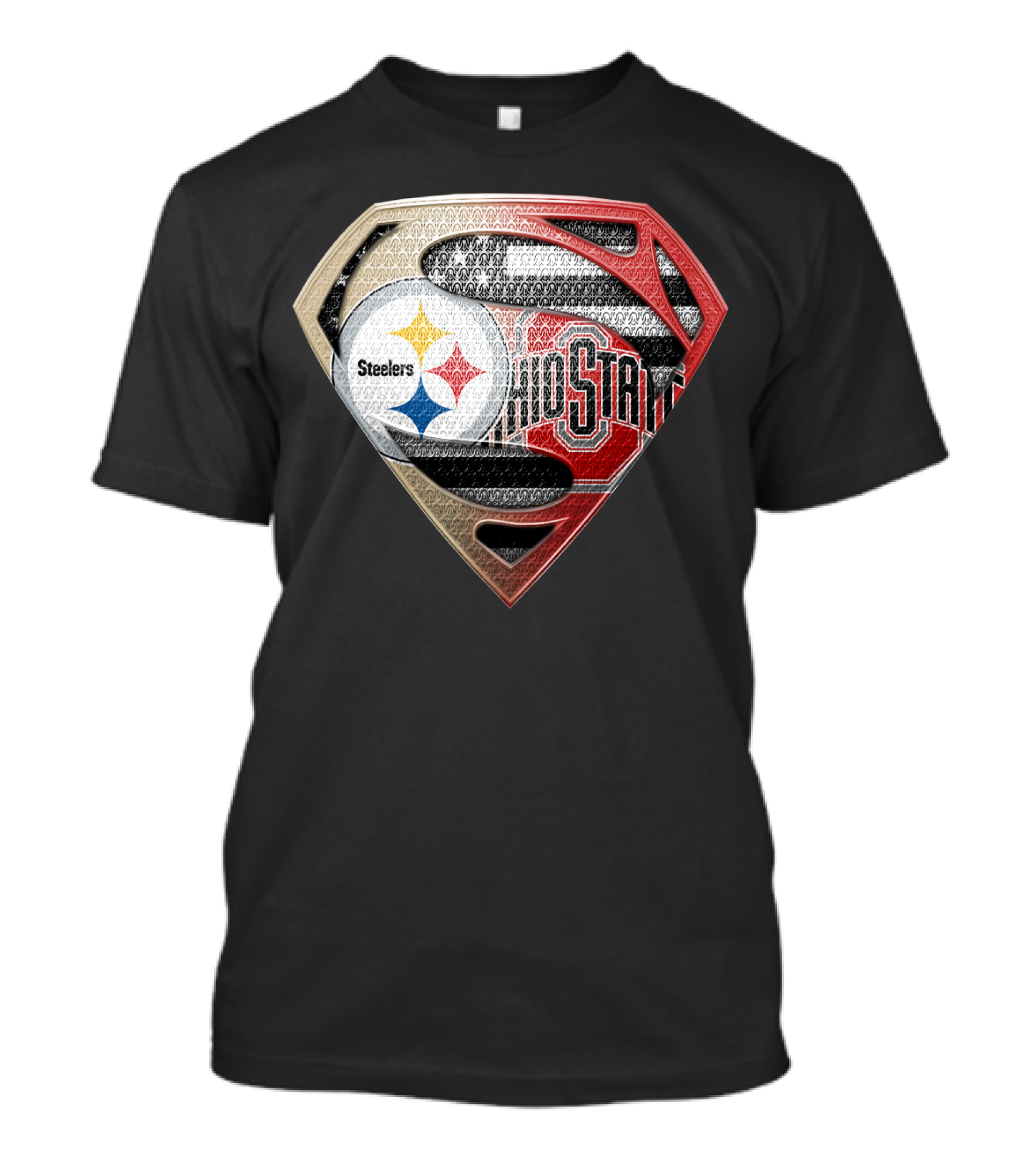 Steelers Ohio State Superman Logo Fusion T-Shirt