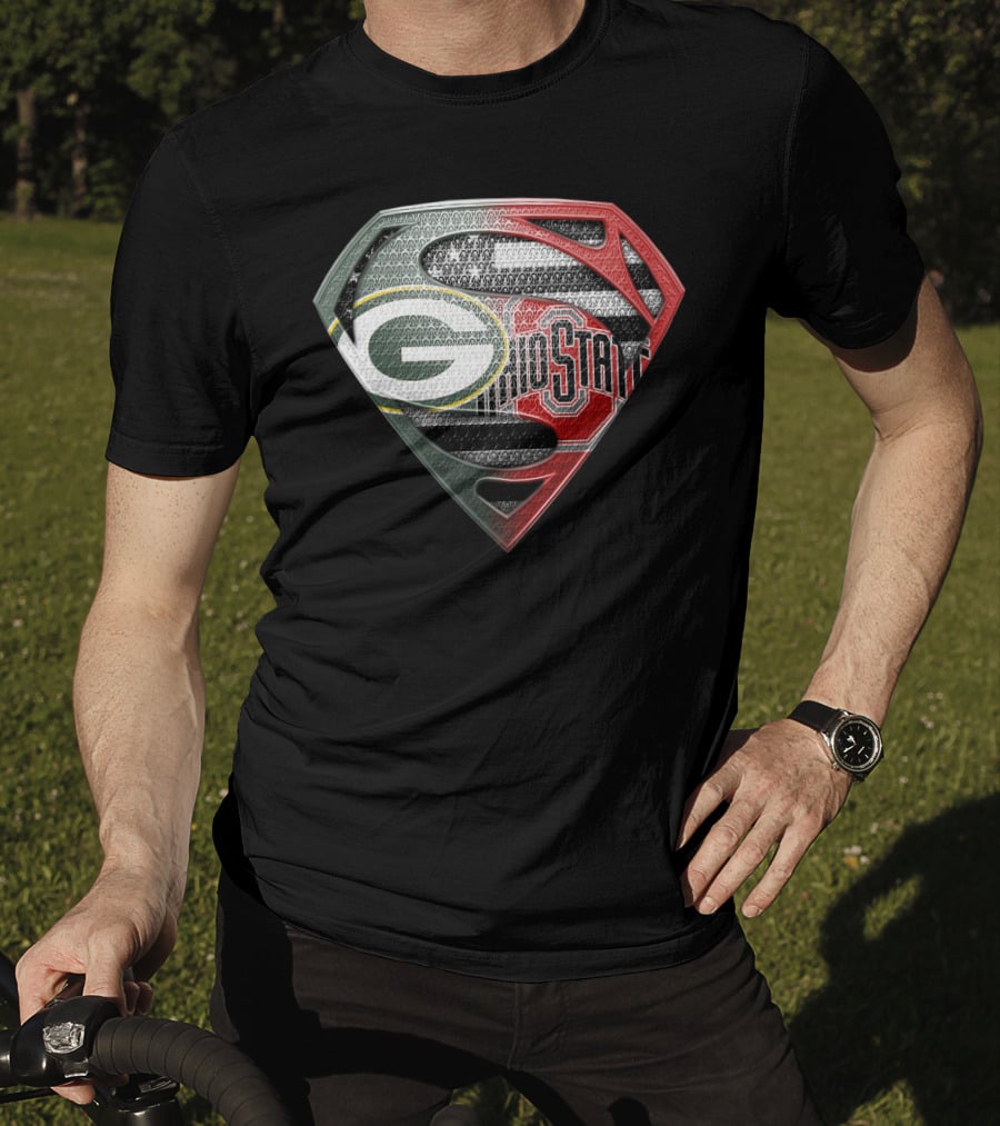 Packers Ohio State Superman Logo Fusion Sspus140 T-Shirt