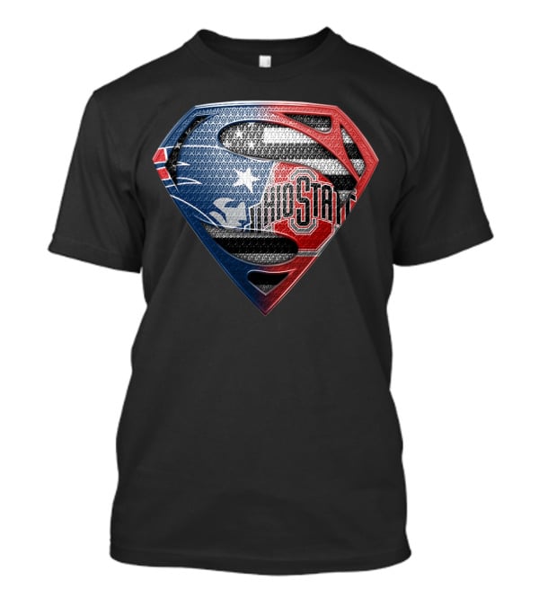 Ohio State Buckeyes Superman Logo With Stars And Stripes T-Shirt