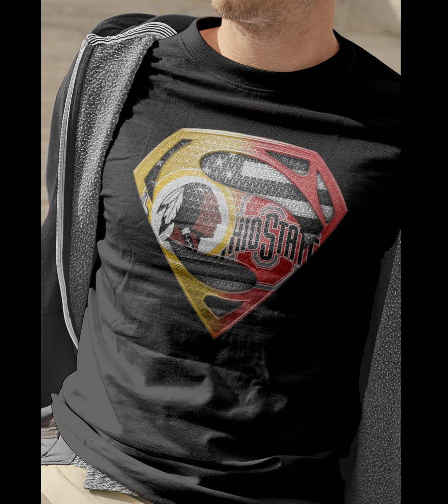 Ohio State Buckeyes Washington Commanders Superman T-Shirt