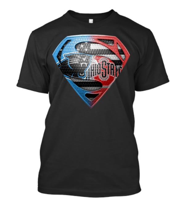 Carolina Panthers Ohio State Superman Shield T-Shirt