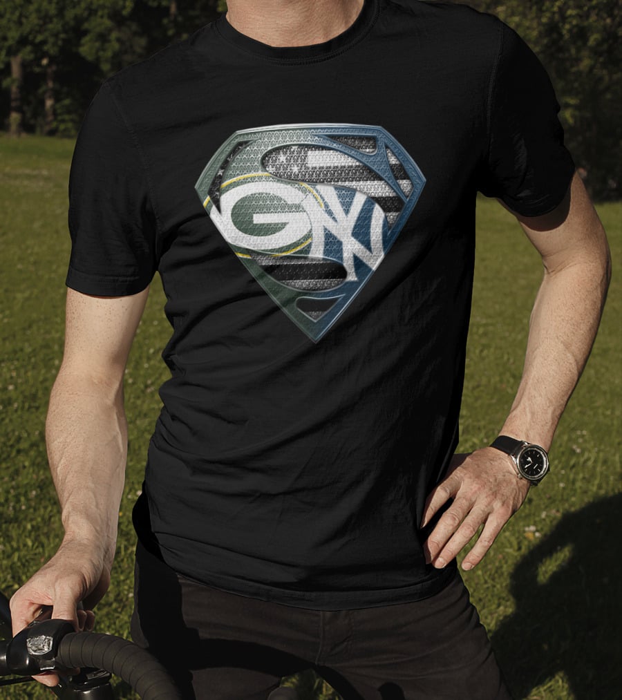 Green Bay Packers Superman Logo Shield Sspus168 T-Shirt
