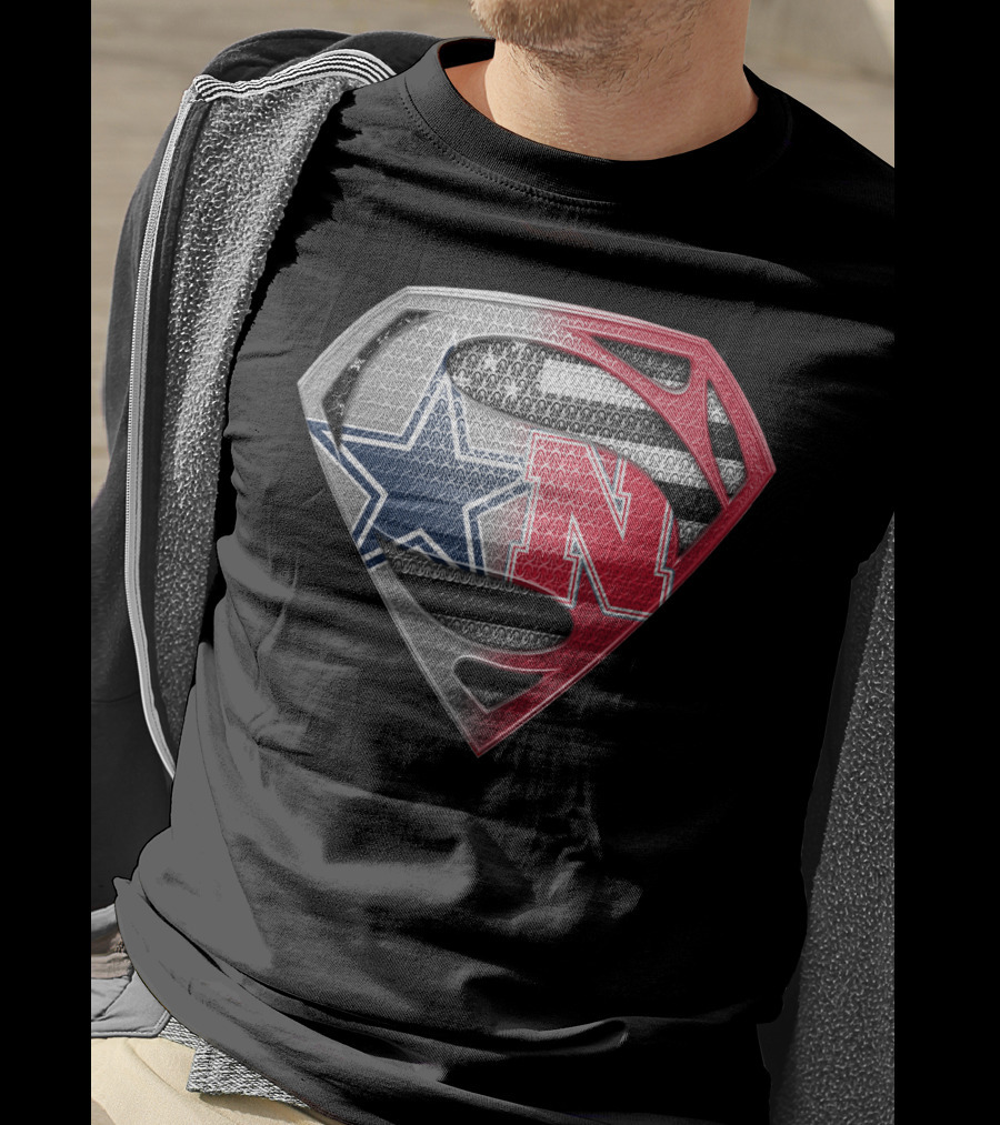 Cowboys Nebraska Fusion Superman Shield T-Shirt