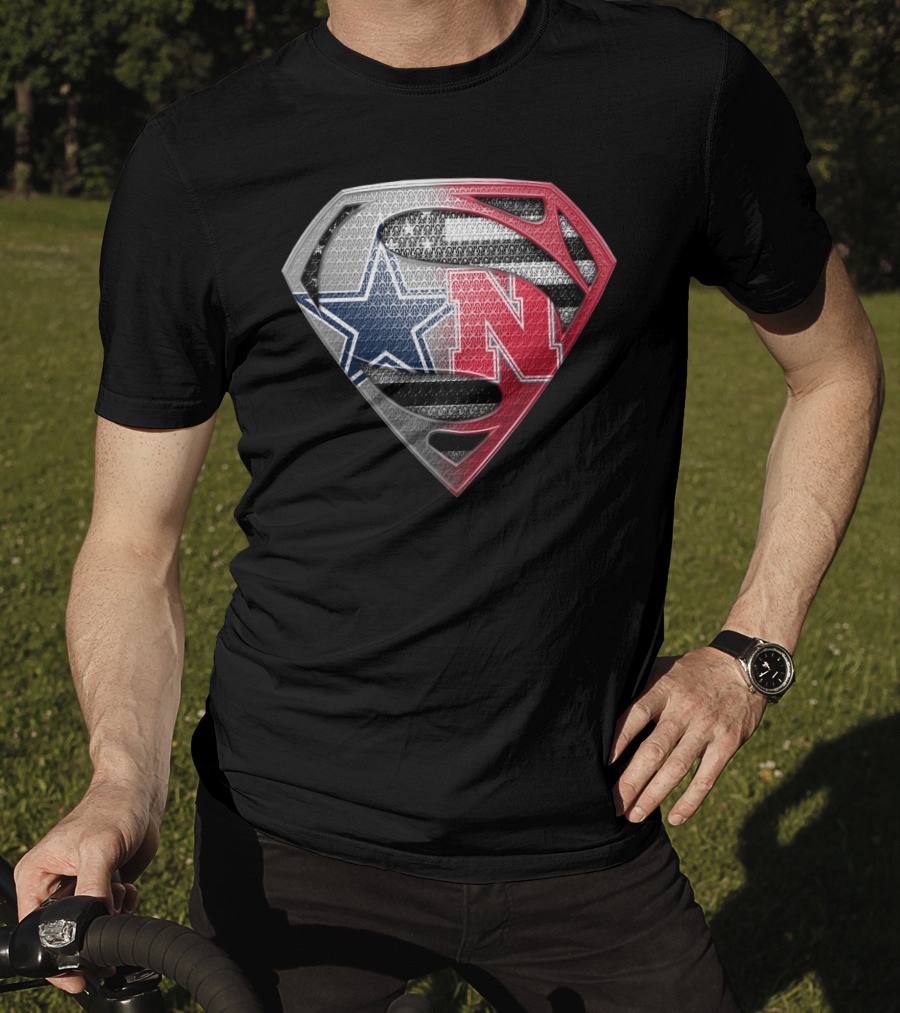 Cowboys Nebraska Fusion Superman Shield T-Shirt