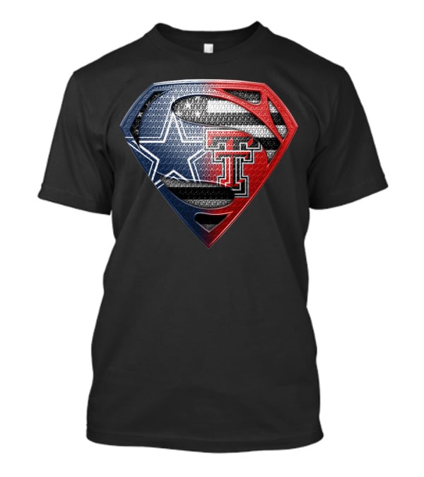Dallas Texas Tech Superman Star Logo Fusion T-Shirt
