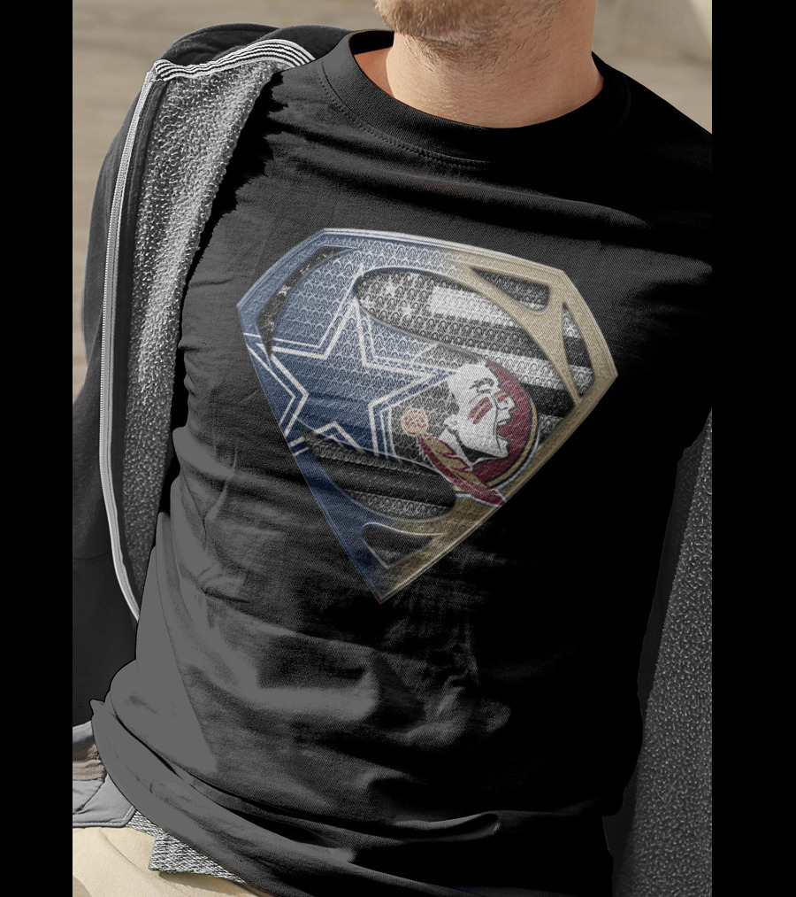 Cowboys Seminoles Superman Logo Fusion T-Shirt