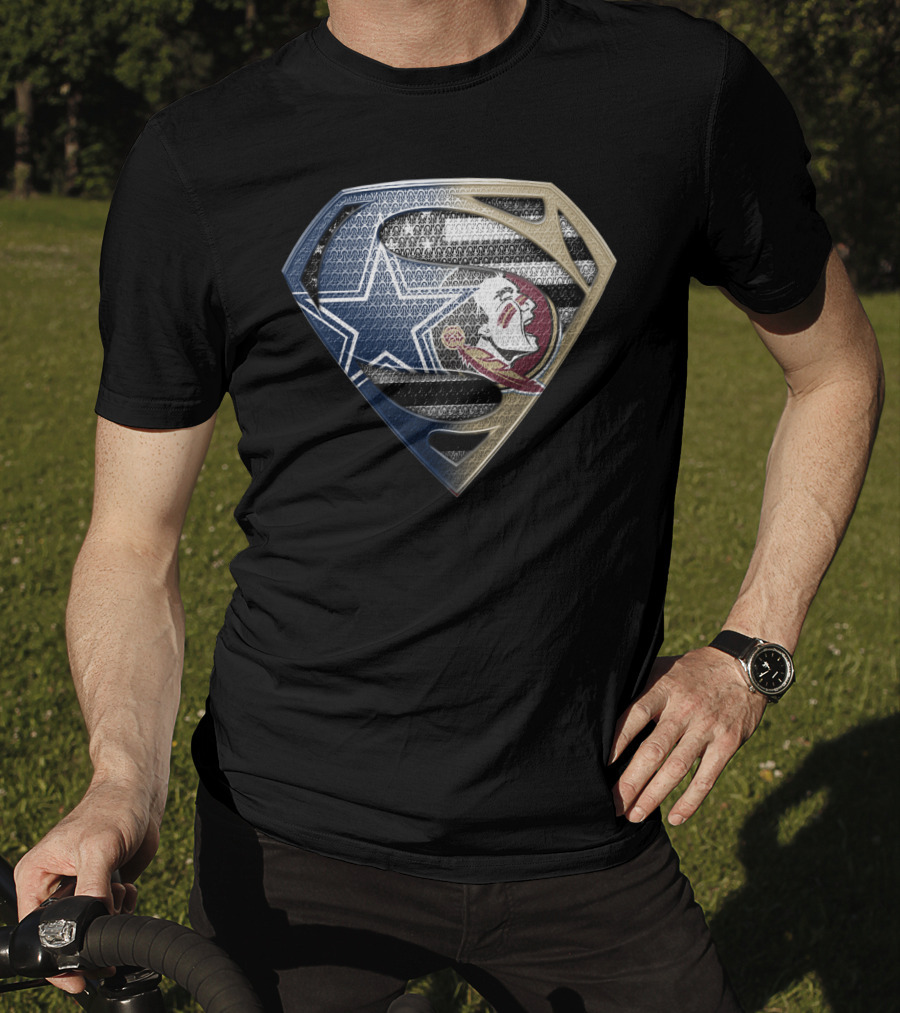 Cowboys Seminoles Superman Logo Fusion T-Shirt