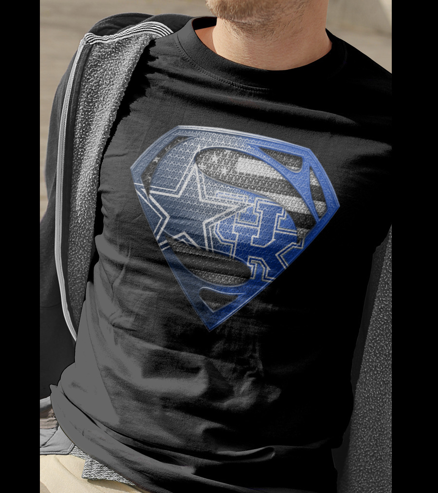 Dallas Kentucky Superman Shield Football Basketball T-Shirt