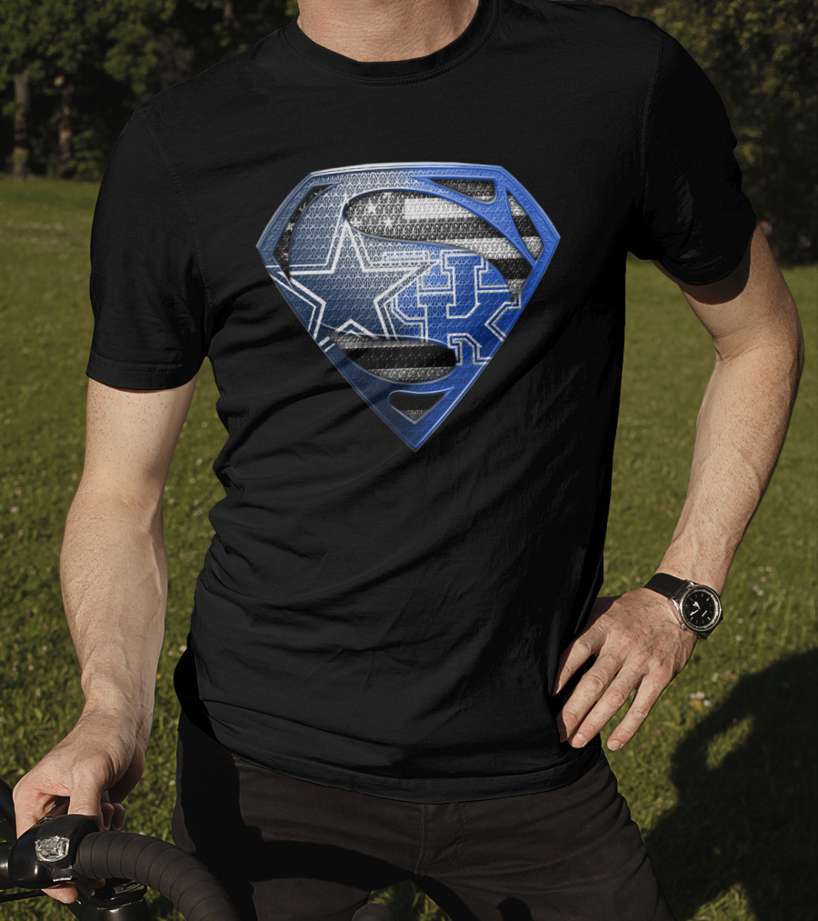 Dallas Kentucky Superman Shield Football Basketball T-Shirt
