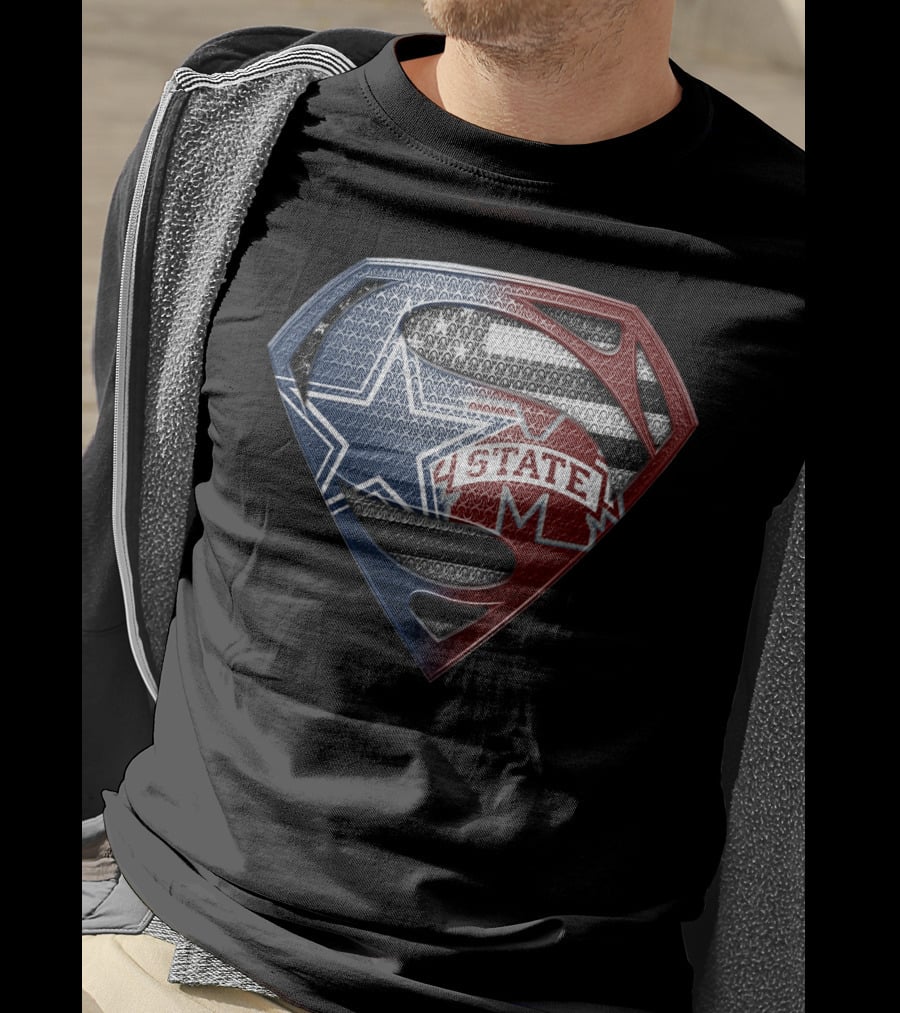 Superman Texas State Flag S Shield T-Shirt