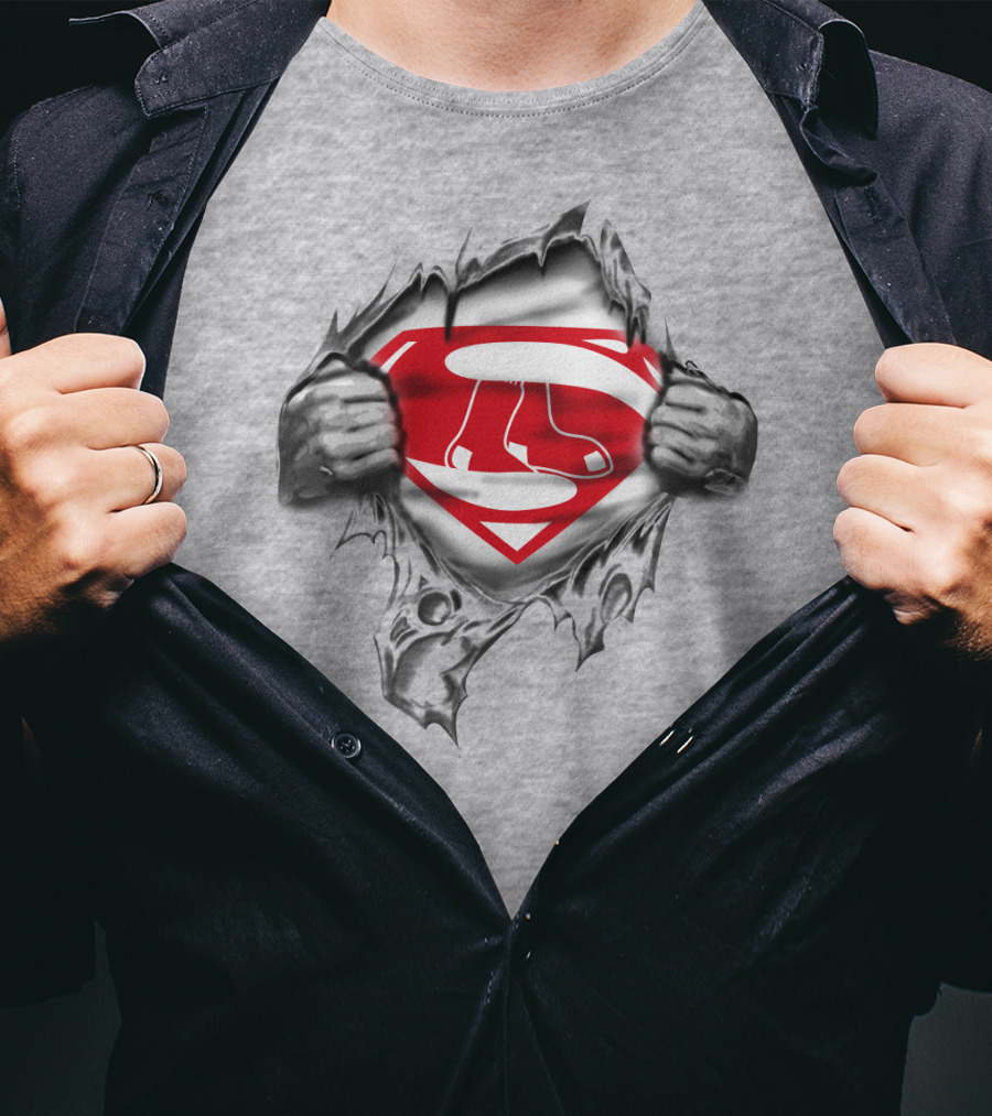 Superman Logo Ripped Through Chest T-Shirt