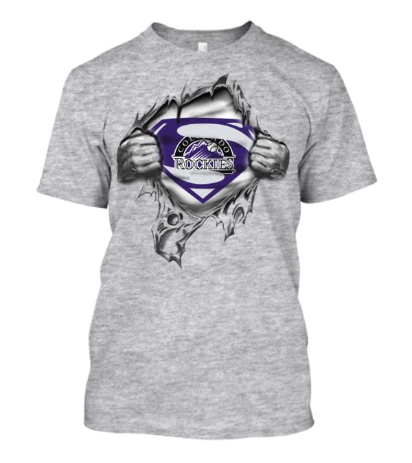 Superman Colorado Rockies Rip T-Shirt