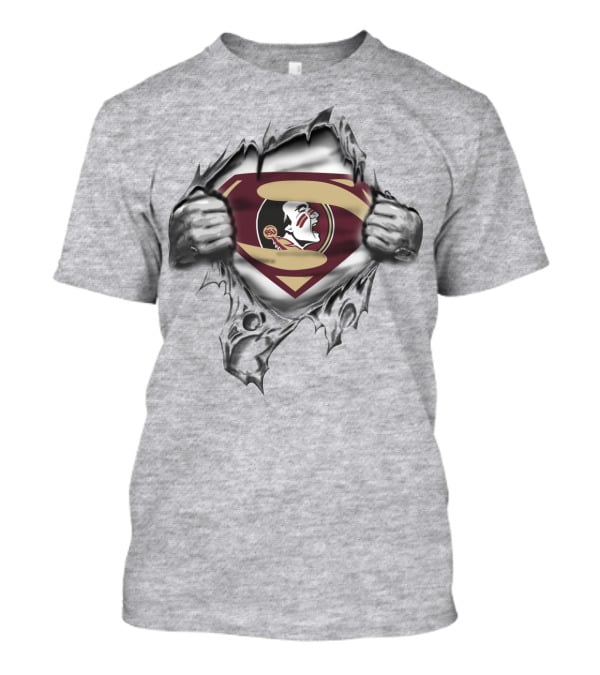 Fsu Seminoles Superman Chest Tear T-Shirt