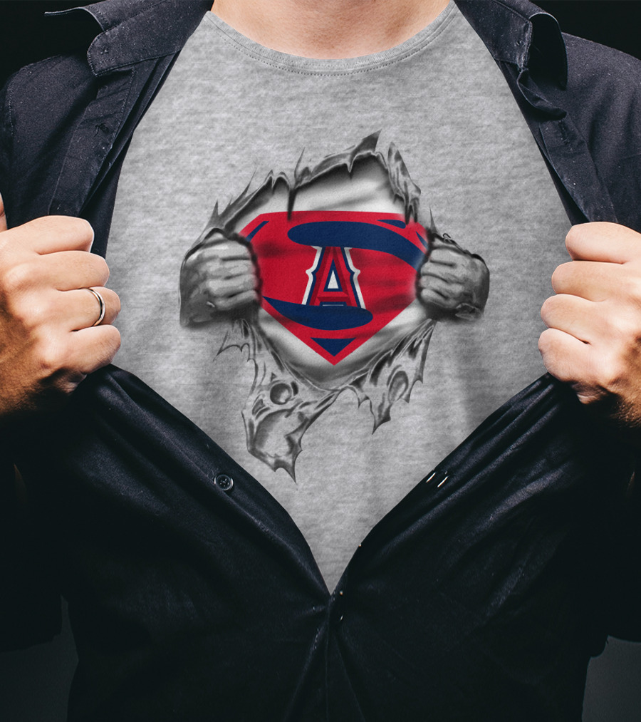 Super Powered A Logo Ripped Outer Shell T-Shirt