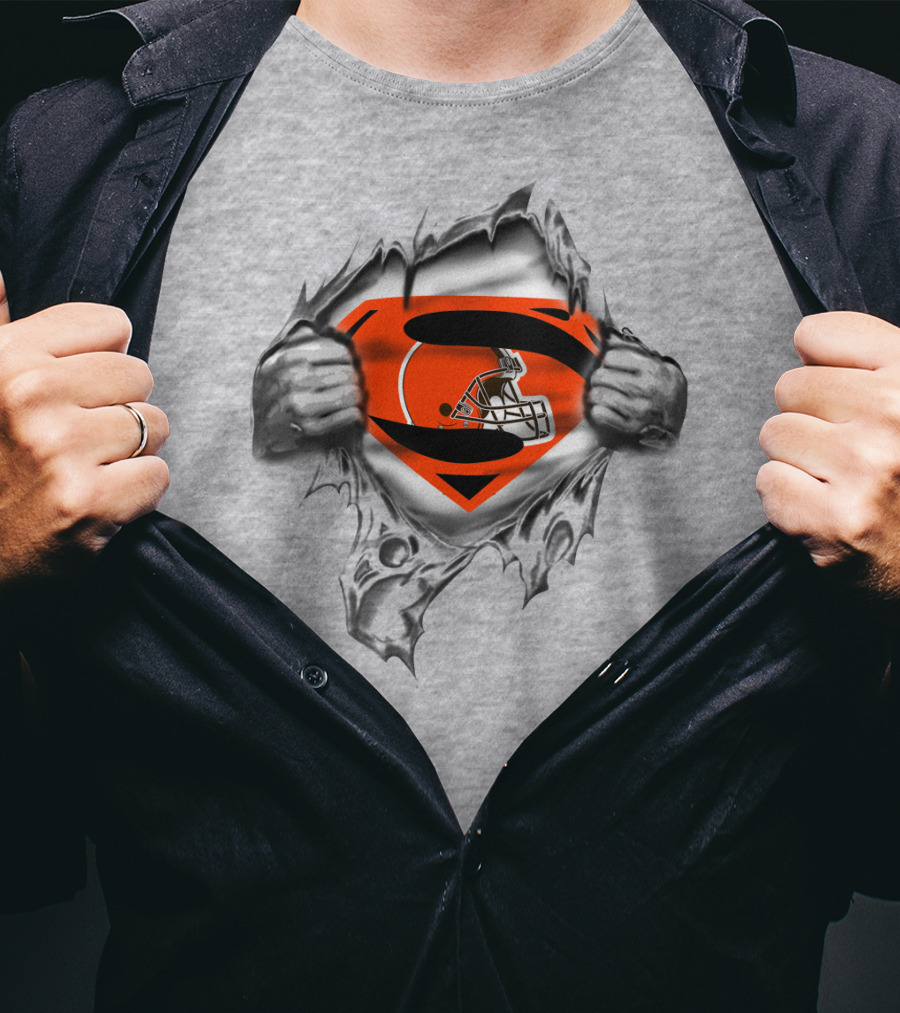 Cleveland Football Superhero Logo Fusion T-Shirt