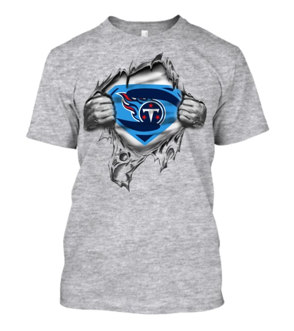 Superman Tennessee Titans Logo Fan Gear T-Shirt
