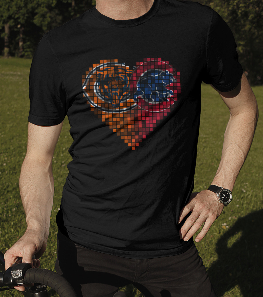 Chicago Bears Cubs Heart Rby 008 T-Shirt