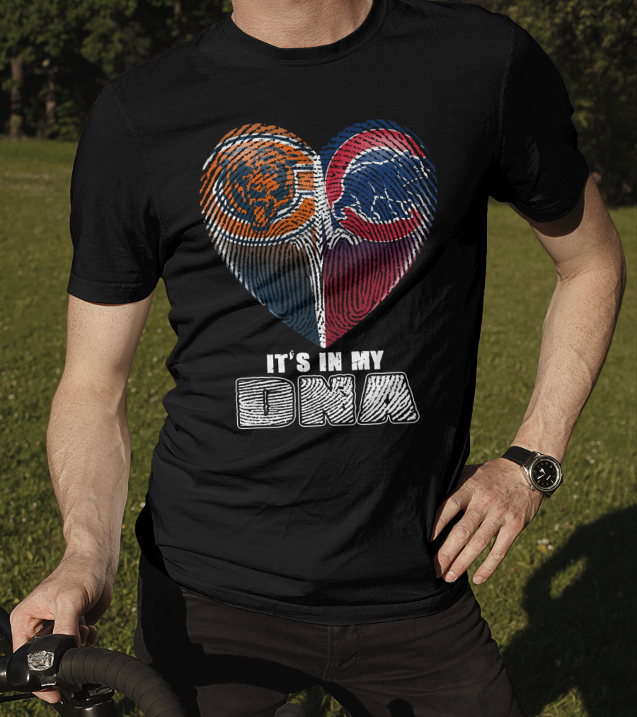 Chicago Bears Cubs Heart It's In My Dna T-Shirt