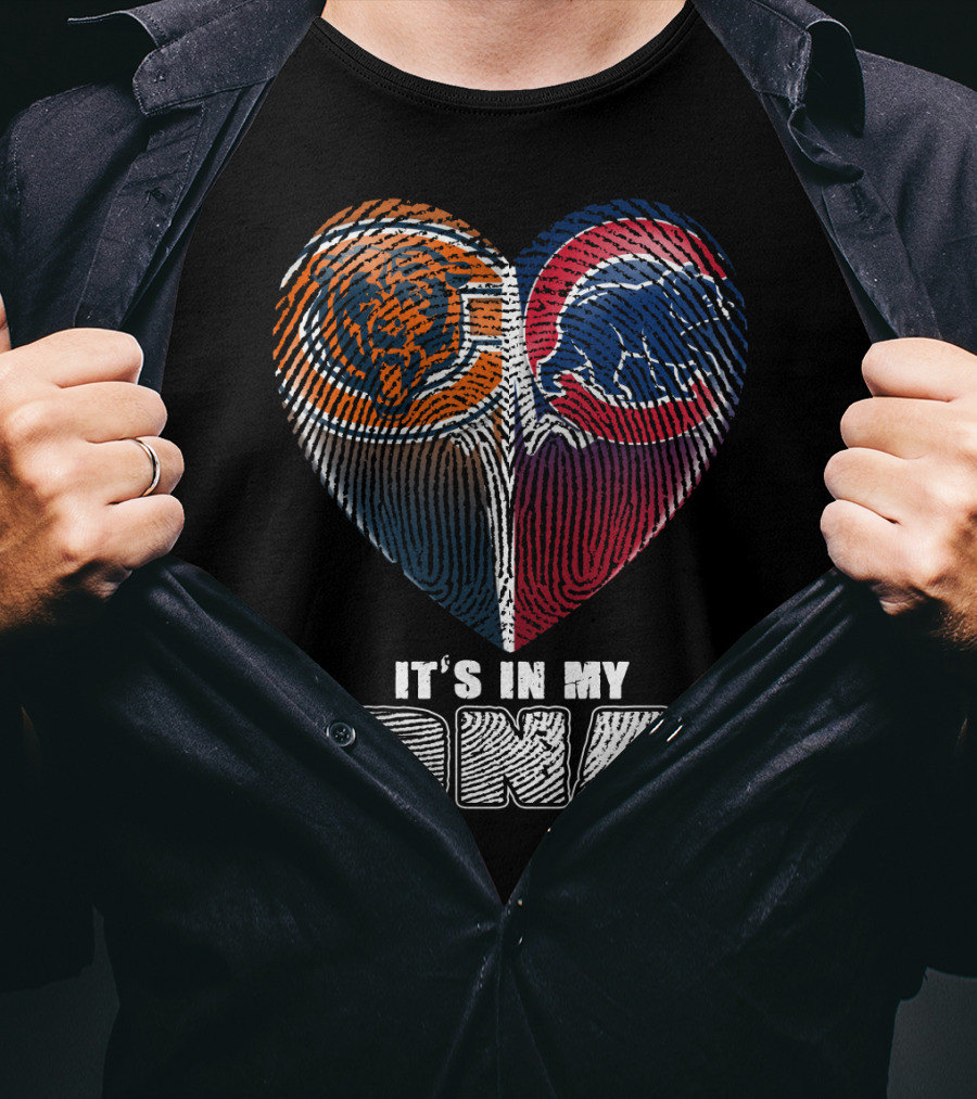 Chicago Bears Cubs Heart It's In My Dna T-Shirt