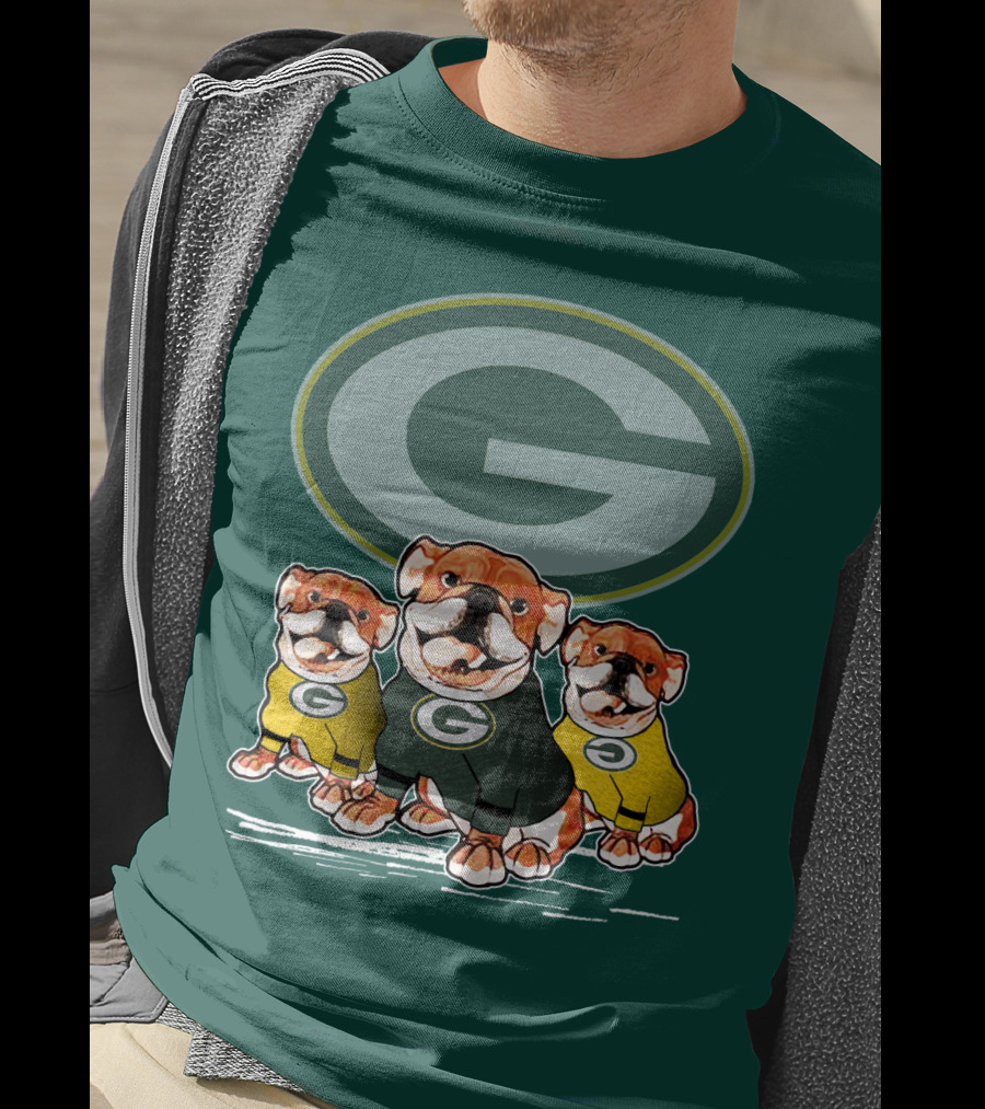 Green Bay Packers Dogs Trio T-Shirt