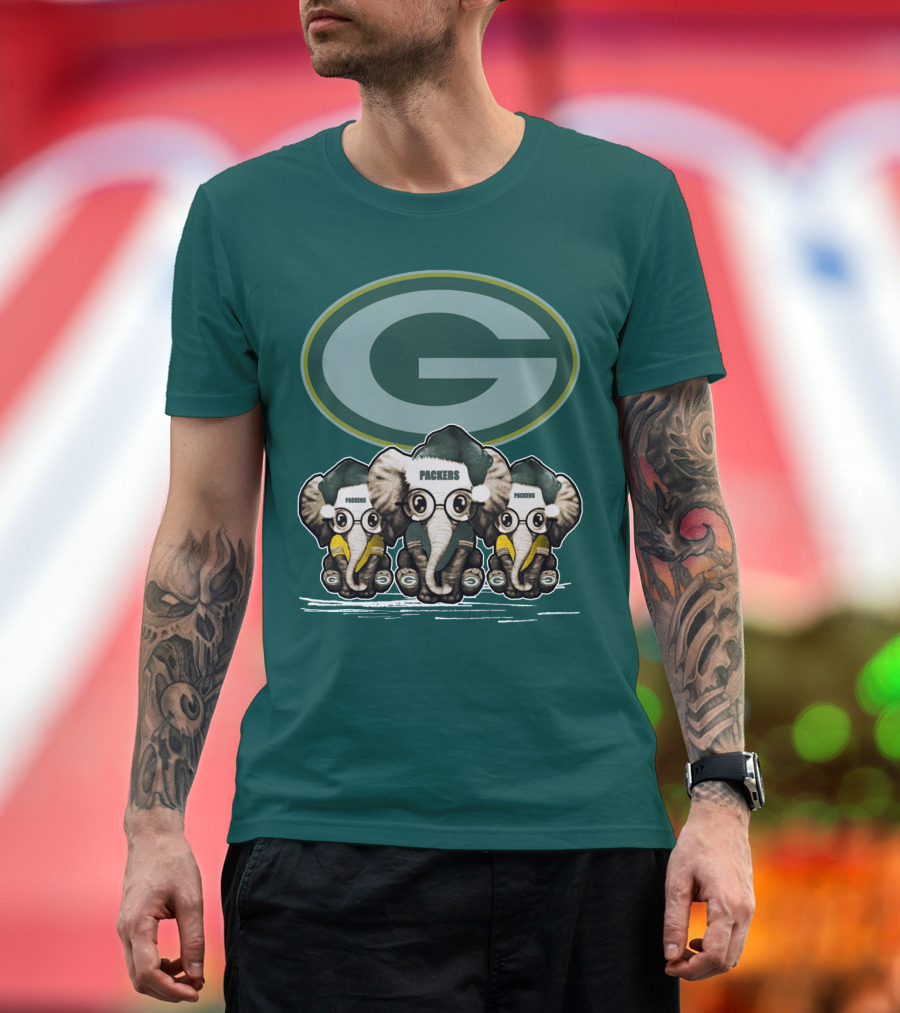 Green Bay Packers Elephants Logo Packers T-Shirt