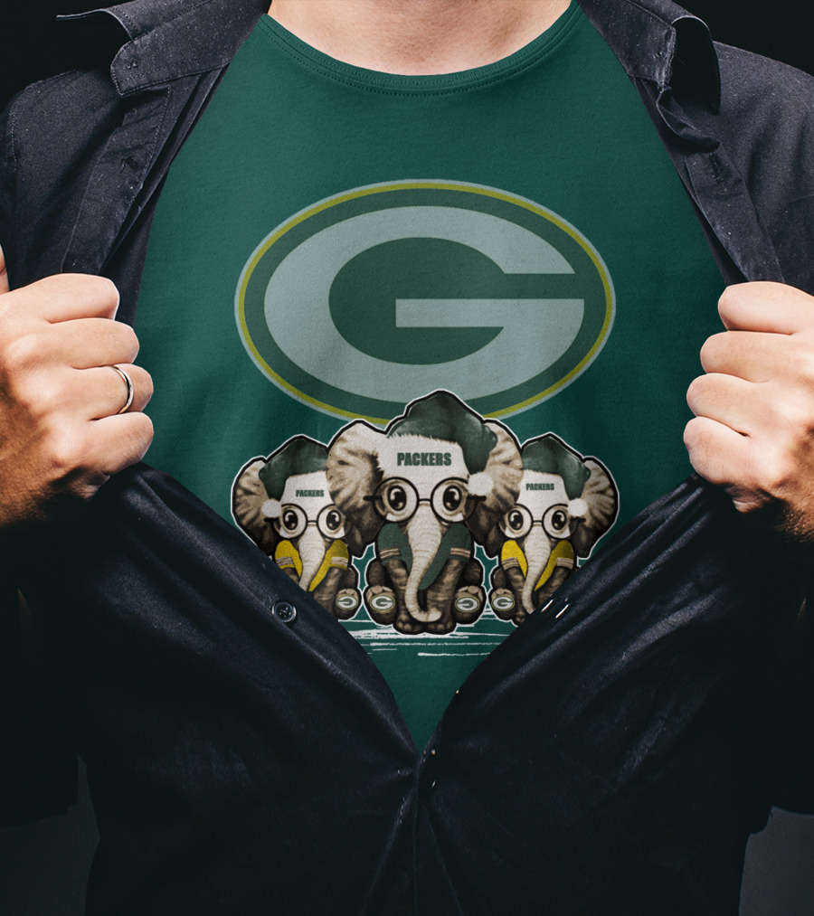 Green Bay Packers Elephants Logo Packers T-Shirt