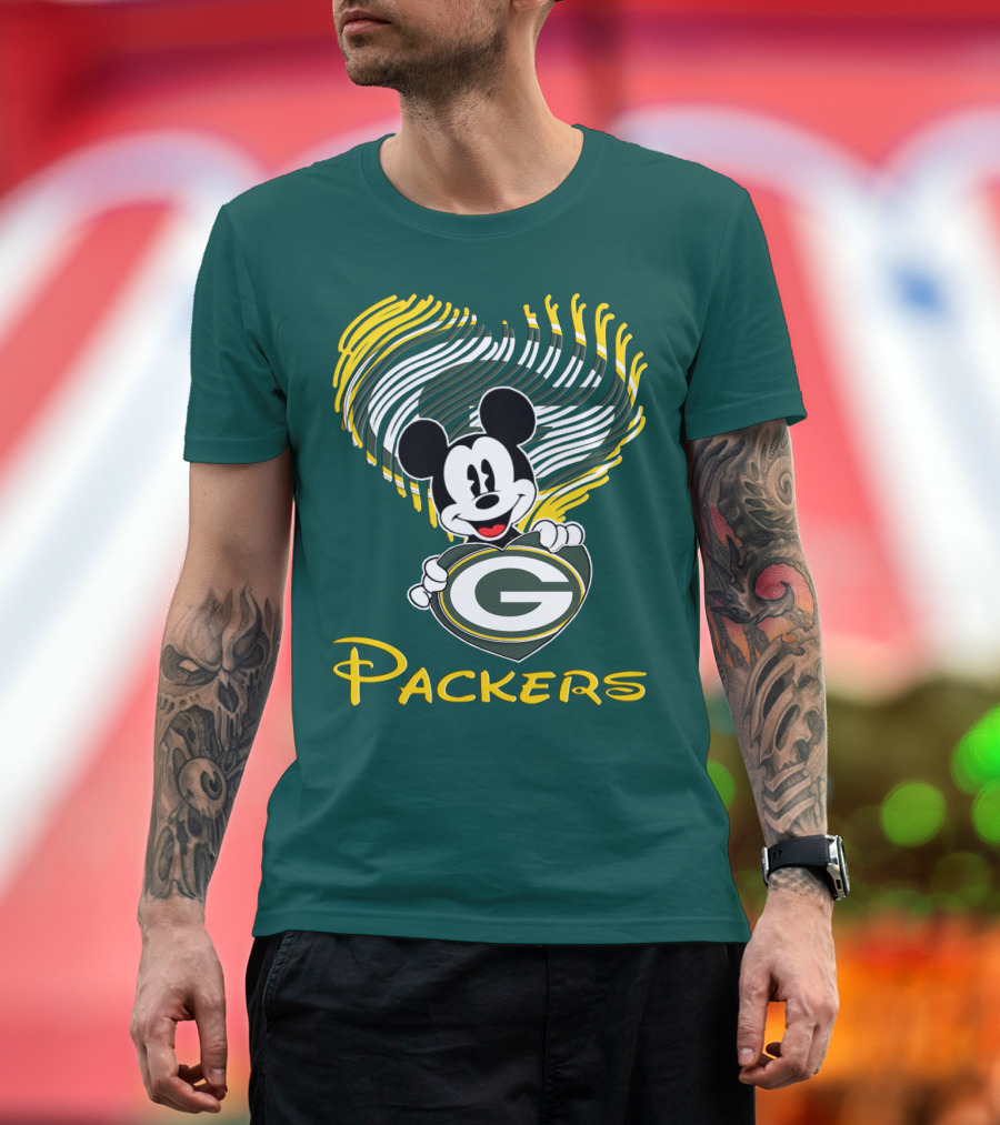 Packers Heart With Character T-Shirt