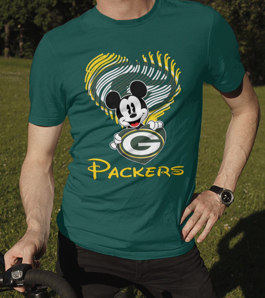Packers Heart With Character T-Shirt