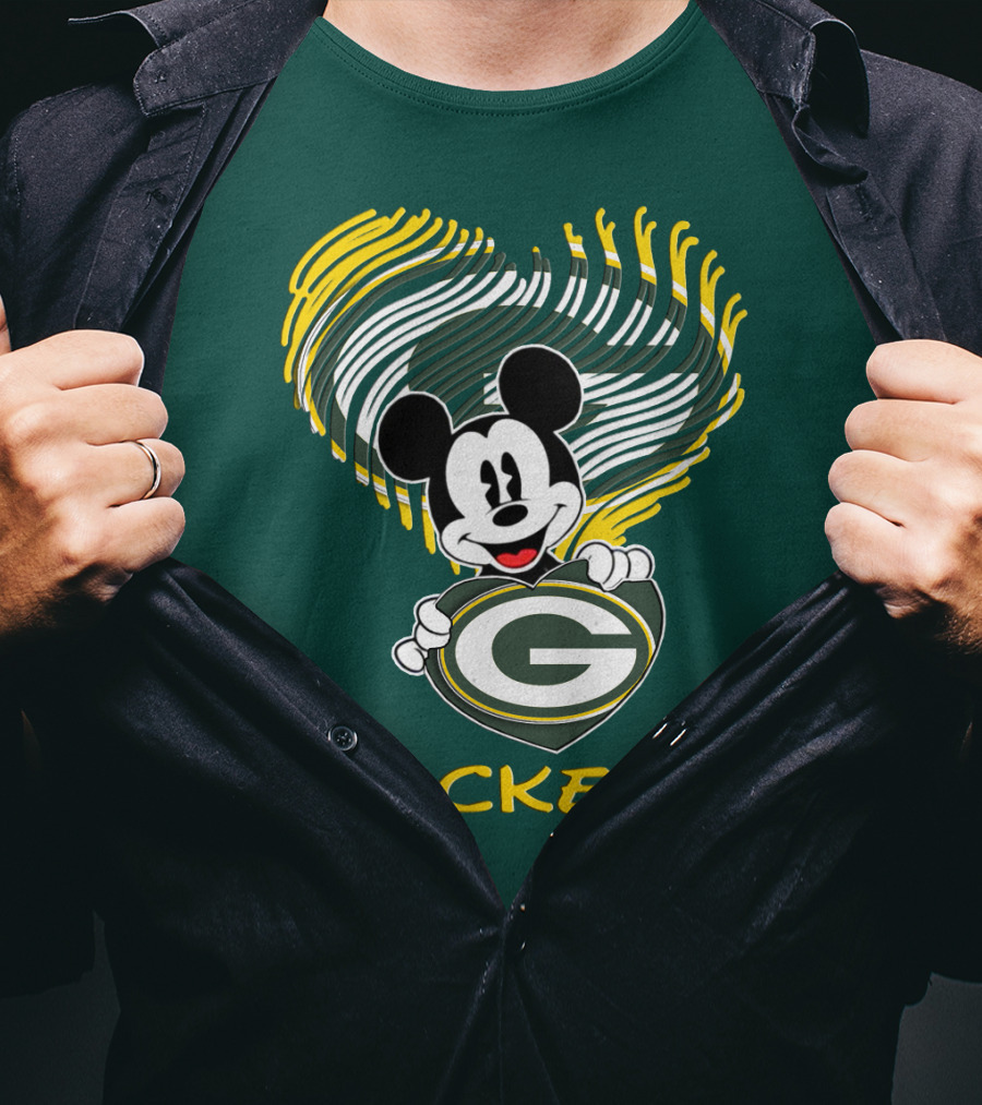 Packers Heart With Character T-Shirt