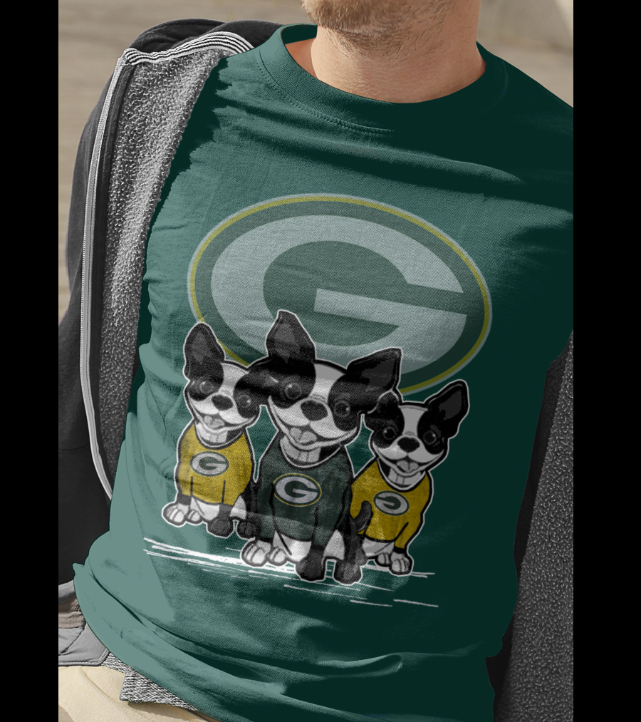 Green Bay Packers Boston Terriers T-Shirt