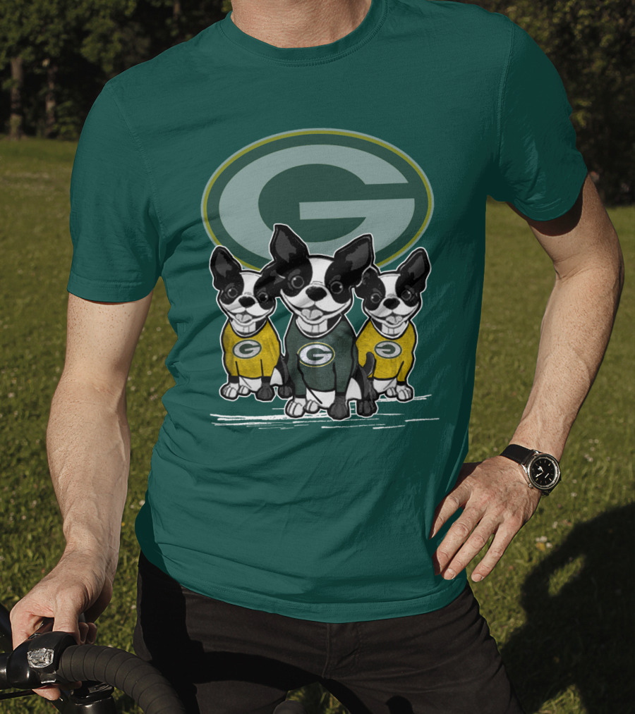 Green Bay Packers Boston Terriers T-Shirt
