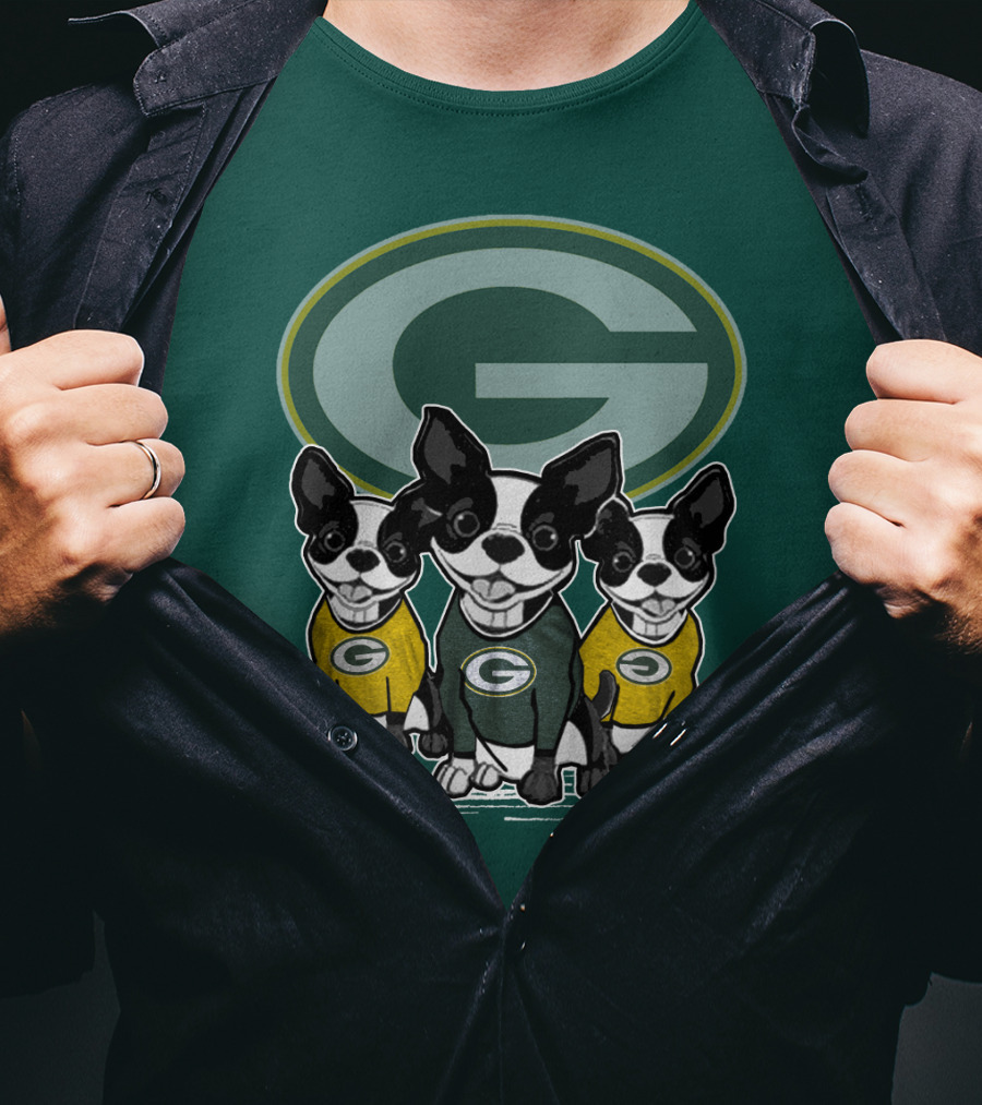 Green Bay Packers Boston Terriers T-Shirt